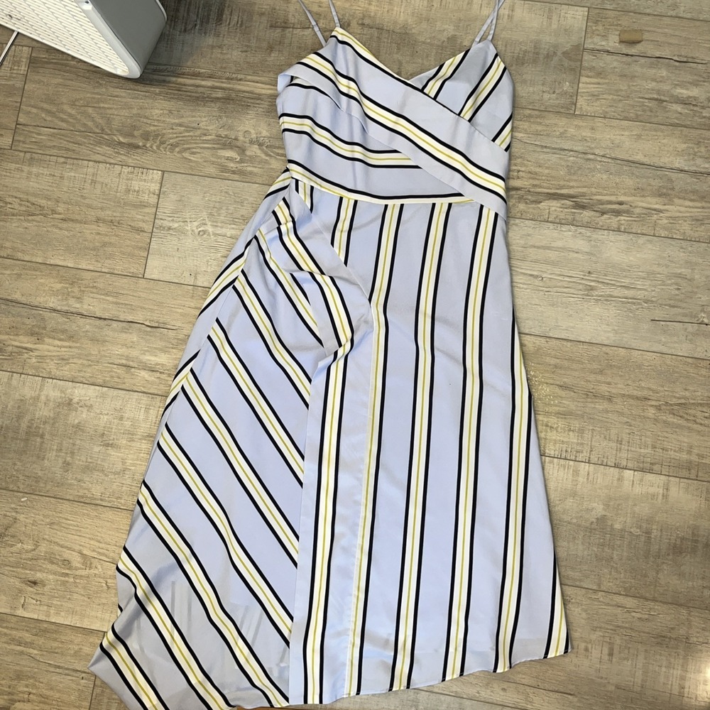 Banana Republic Maxi Dress Blue Striped Sleeveless Size 6